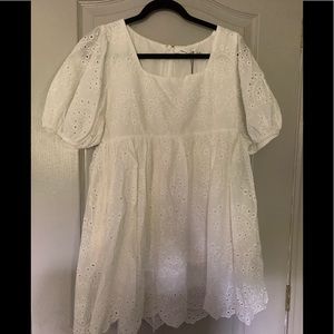 Babydoll Puff sleeve Dress - MUSTARD SEED